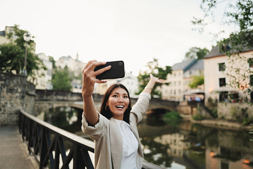 Woman sightseeing on a holiday