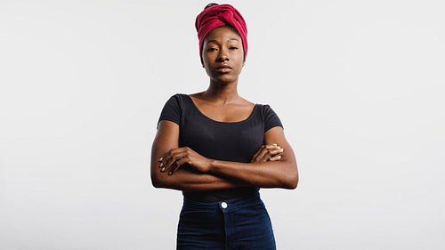 African woman in headwrap