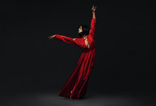 Woman performing beautiful dance moves