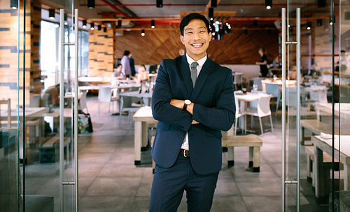 Cheerful male business professional