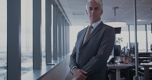 Happy middle aged businessman