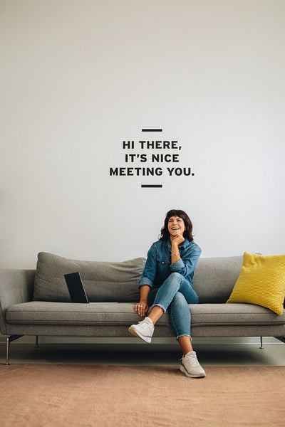 Female executive looking away and smiling