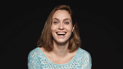 Portrait of a laughing woman