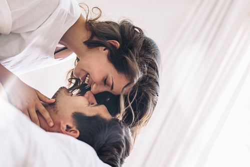 Beautiful couple in a romantic moment