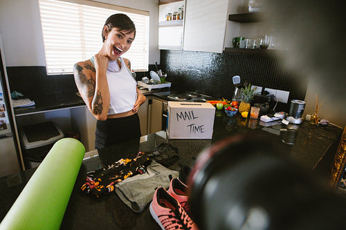 Vlogger excited over new sportswear product