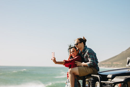 Making memories during their road trip