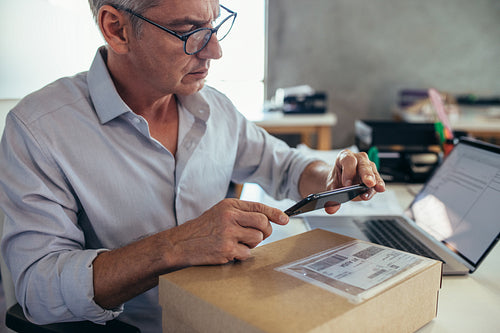 Scanning the barcode