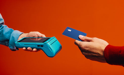 Colorblocking cashless payment technology