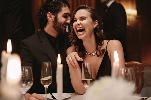 Couple enjoying together at gala party