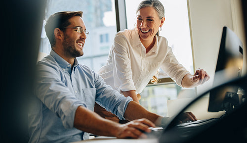 Business people working together on a project