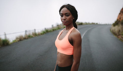 Portrait of a woman runner