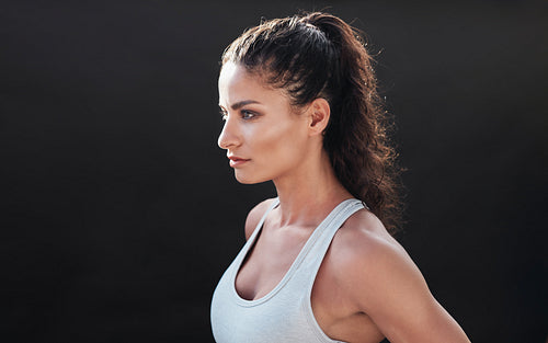Attractive young woman in sportswear