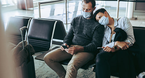 Passenger couple stranded in airport during pandemic