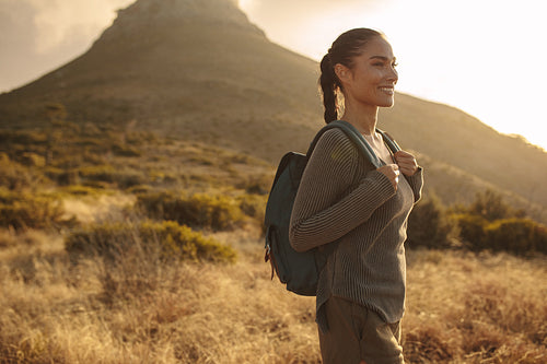 Woman on cross country walk