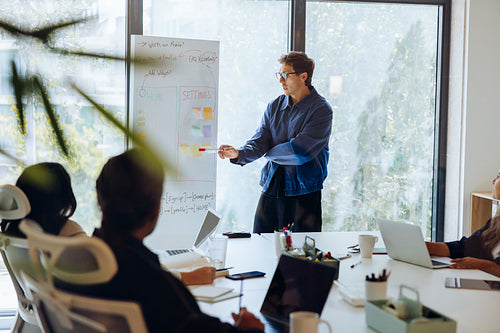 UX designer leads team planning user experience