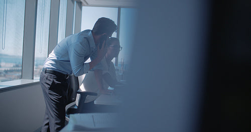 Business partners working together in office