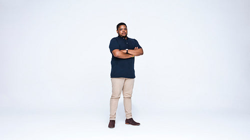 African american man standing with arms crossed