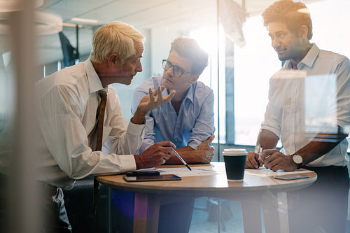 Corporate professional having a meeting in modern office