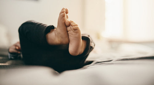 Close up of feet of a baby