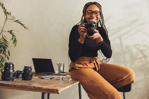 Photographer smiling at the camera