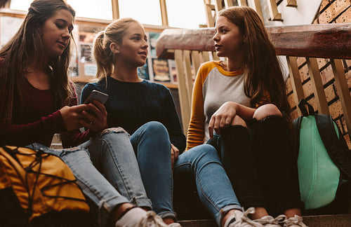 Young students on campus