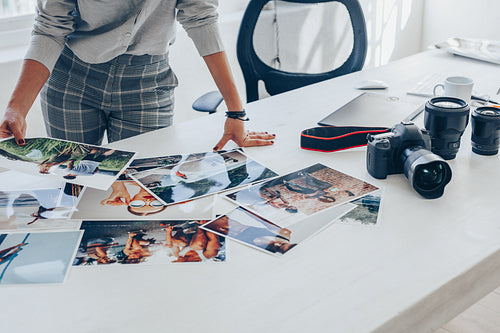 Selecting best pictures from the photoshoot