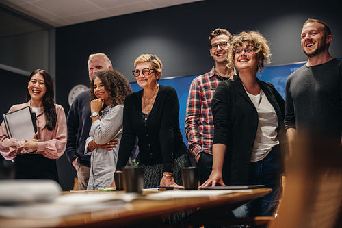 Business group in meeting room