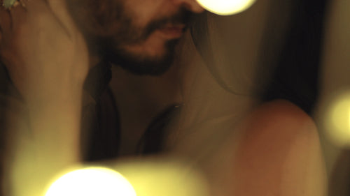 Romantically dancing at a party