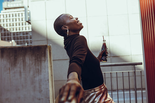 Woman enjoying on her weekend