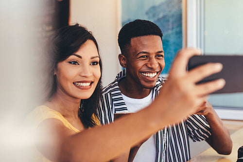 Friends creating content for social media