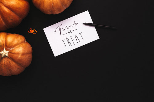 Halloween theme on black background