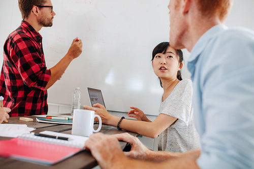 Business people meeting in conference room of a startup