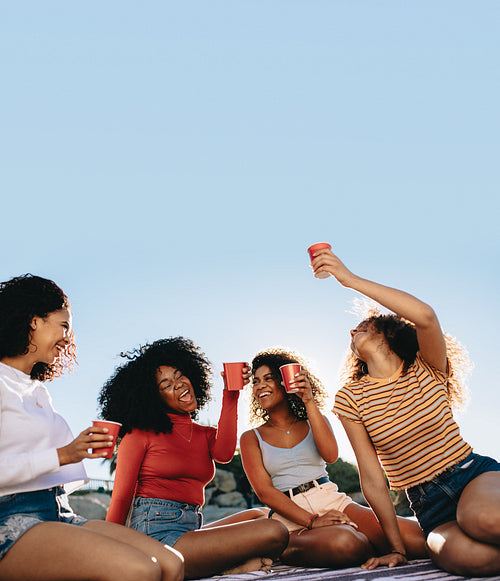 Friends enjoying weekend together