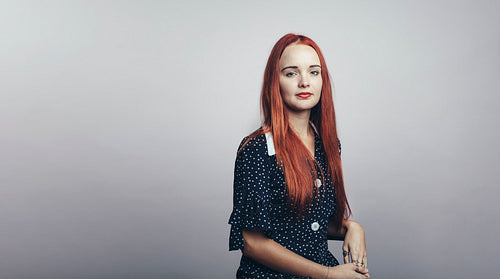 Woman with brown hair