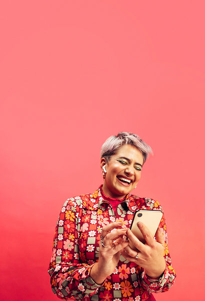 Pretty young woman enjoying her favourite music