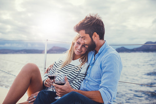 Young couple on a romantic vacation