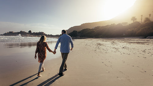 Strolling along the beach