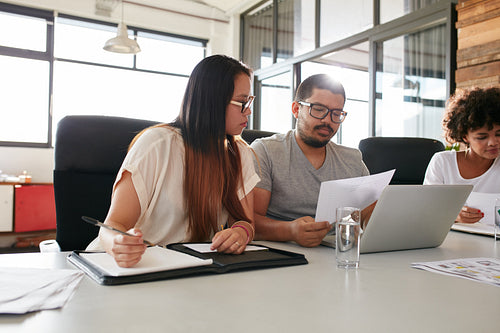 Businesspeople having meeting in a office