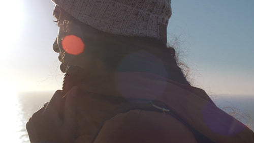 African woman enjoying the beautiful view