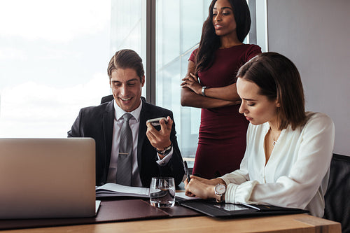 Business people working together in office