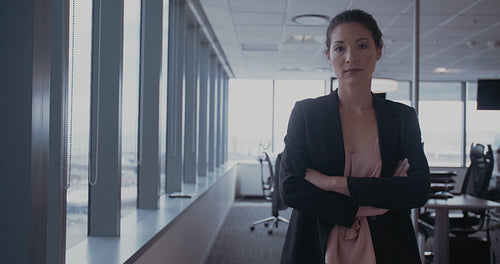 Beautiful female executive in office