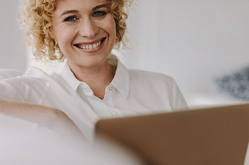 Portrait of a smiling businesswoman