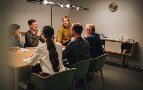 Business people having a project meeting