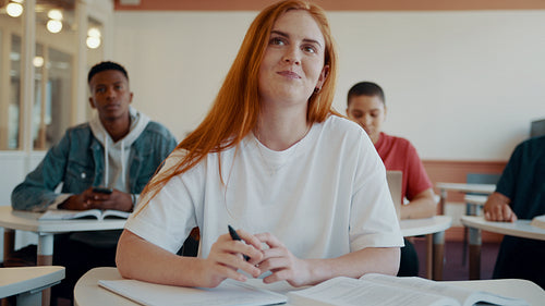 High school lecture in progress