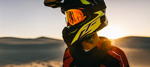 Rider in motocross gear