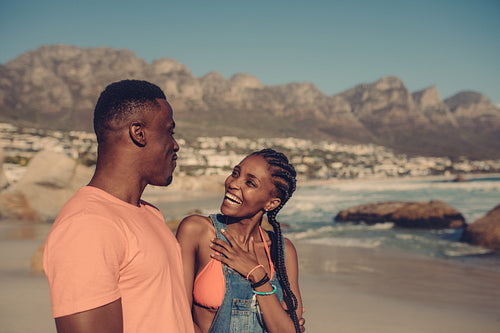 Couple enjoying a day on the beach