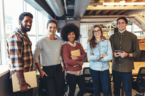 Business people standing in office