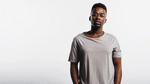 Portrait of an african man in eyeglasses