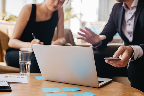 Business colleagues working together