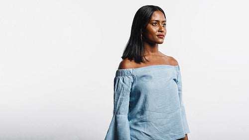 Portrait of young woman